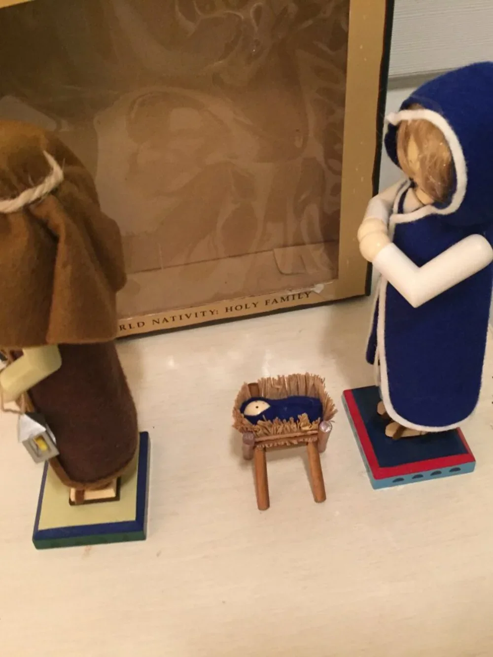 Nutcracker Village Old World Nativity Holy Family  Joseph Mary Baby Jesus Wooden